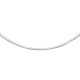 14k White Gold Chain in a Classic Omega (3 mm) Gold Pulse Designer Fashion 18" 