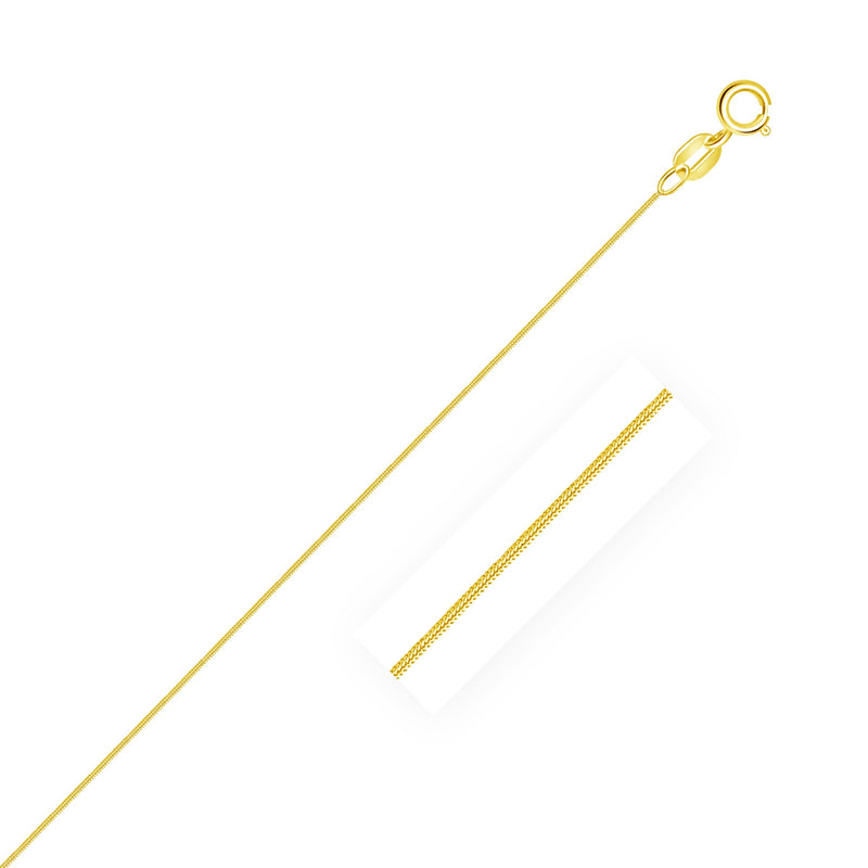 14k Yellow Gold Foxtail Chain 0.9mm - Premium Gold - Just $213! Shop now at Pulse Designer Fashion