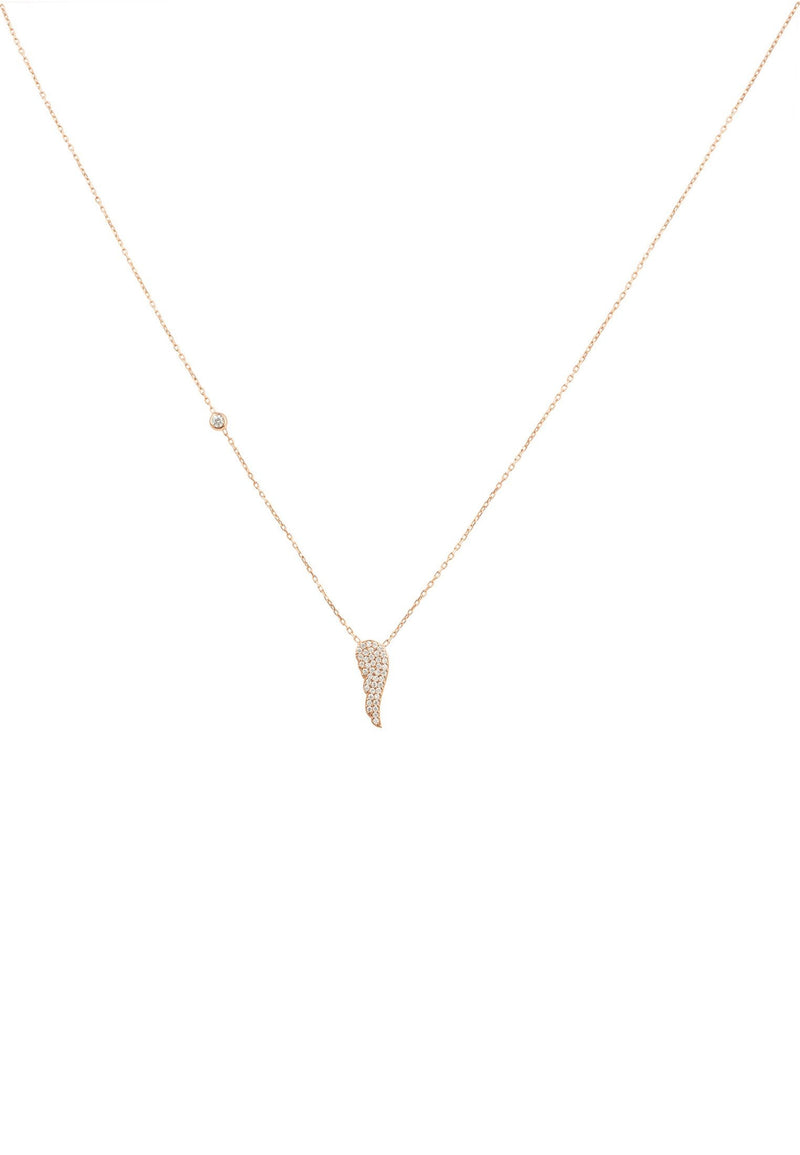 Angel Wing Small Pendant Necklace - Premium Necklaces - Just $125! Shop now at Pulse Designer Fashion