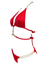 June Strappy Triangle Top & Tango Bottom - Red - Premium swimwear - Just $81.50! Shop now at Pulse Designer Fashion