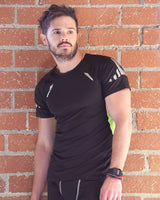 Schuyler Mens Tshirt - Black & Yellow - Premium Mens Tshirt - Just $60.75! Shop now at Pulse Designer Fashion