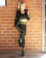 Trois Seamless Sports Jacket - Black With Green - Premium Sports Jacket - Just $63! Shop now at Pulse Designer Fashion