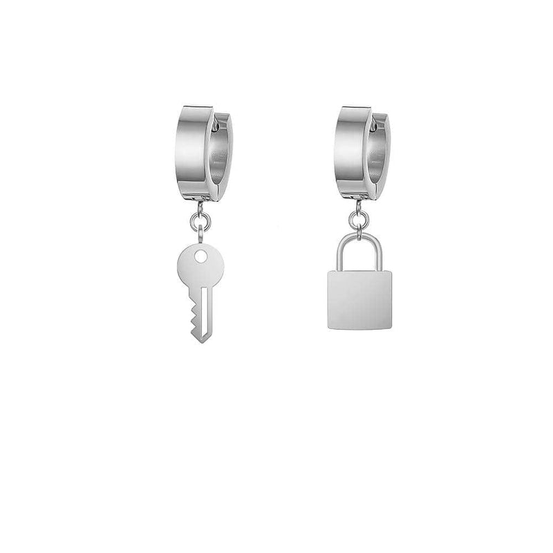 Mister Lock & Key Earrings - Premium Earrings - Just $97.75! Shop now at Pulse Designer Fashion