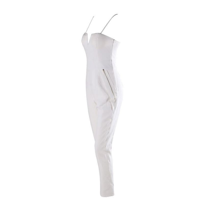 White Jumpsuit - Premium Jumpsuit - Just $132! Shop now at Pulse Designer Fashion