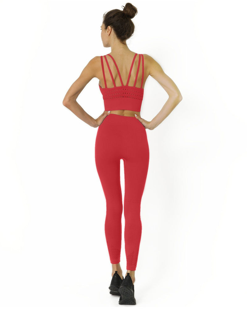 Mesh Seamless Set - Red - Premium Seamless Set - Just $68.50! Shop now at Pulse Designer Fashion