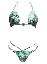 Megan Triangle Top & Strappy Tango Bottom - Tiger Ocelot - Premium Swimwear - Just $145.25! Shop now at Pulse Designer Fashion