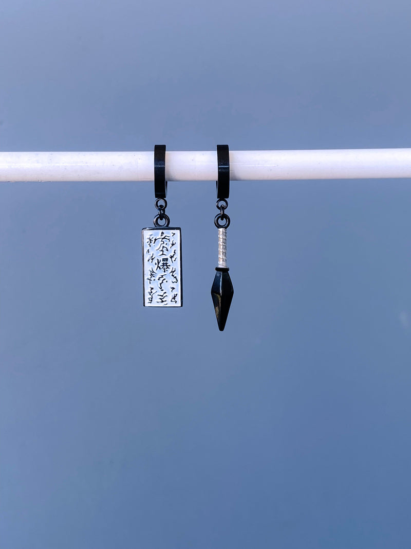 Naruto™ Explosive Tag Earring - Premium Earrings - Just $64.75! Shop now at Pulse Designer Fashion