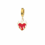 Mister Flaming Heart Earring - Premium Earrings - Just $59.75! Shop now at Pulse Designer Fashion