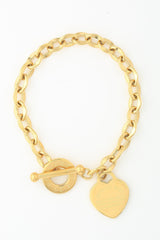 Kanika Heart & Cross Bracelet - Gold - Premium Bracelets - Just $39.50! Shop now at Pulse Designer Fashion