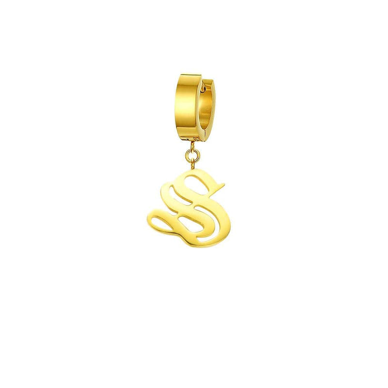 Mister Old English Initial Earrings - Premium Earrings - Just $89.50! Shop now at Pulse Designer Fashion