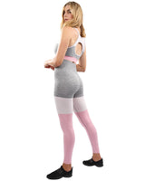 Graca Seamless Leggings & Sports Bra Set - Grey With Pink & White - Premium Seamless Leggings & Sports Bra Set - Just $110.75! Shop now at Pulse Designer Fashion