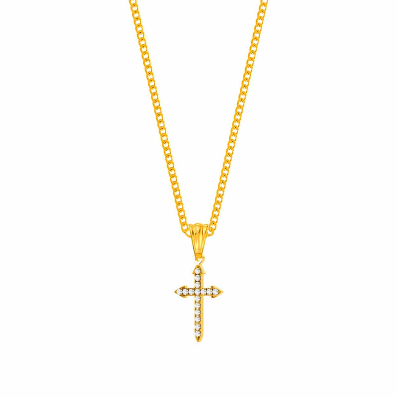 Mister Gem Cross Necklace - Premium Necklaces - Just $64.75! Shop now at Pulse Designer Fashion