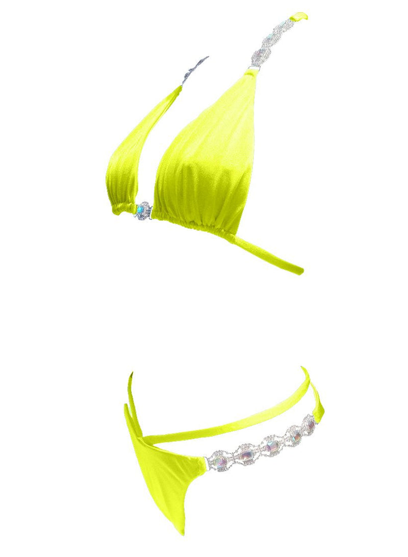 Shanel Triangle Top & Strappy Tango Bottom - Yellow - Premium Swimwear - Just $154.25! Shop now at Pulse Designer Fashion