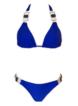 Tina Halter Top & Skimpy Bottom - Blue - Premium swimwear - Just $162.50! Shop now at Pulse Designer Fashion