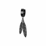 Mister Feather Earring | Black, Chrome, & Gold Jewelry & Accessories - Earrings MISTER SFC Black 