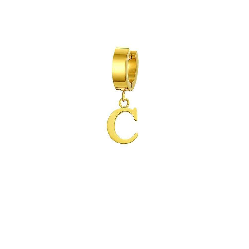 Mister Initial Earring - Premium Earrings - Just $48.25! Shop now at Pulse Designer Fashion