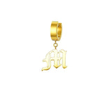 Mister Old English Initial Earring - Premium Earrings - Just $48.25! Shop now at Pulse Designer Fashion