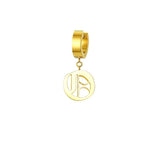 Mister Old English Initial Earring - Premium Earrings - Just $48.25! Shop now at Pulse Designer Fashion