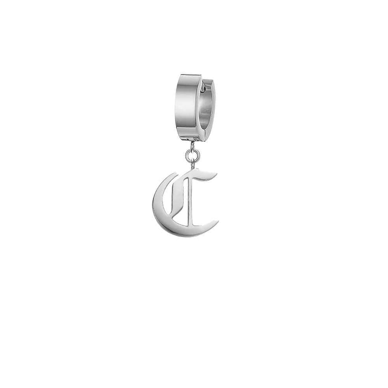 Mister Old English Initial Earring - Premium Earrings - Just $48.25! Shop now at Pulse Designer Fashion