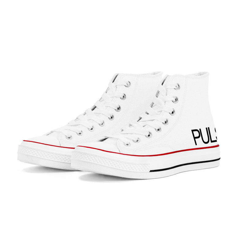 Pulse High Top Canvas Shoes - White - Premium Canvas Shoes - Just $95.98! Shop now at Pulse Designer Fashion