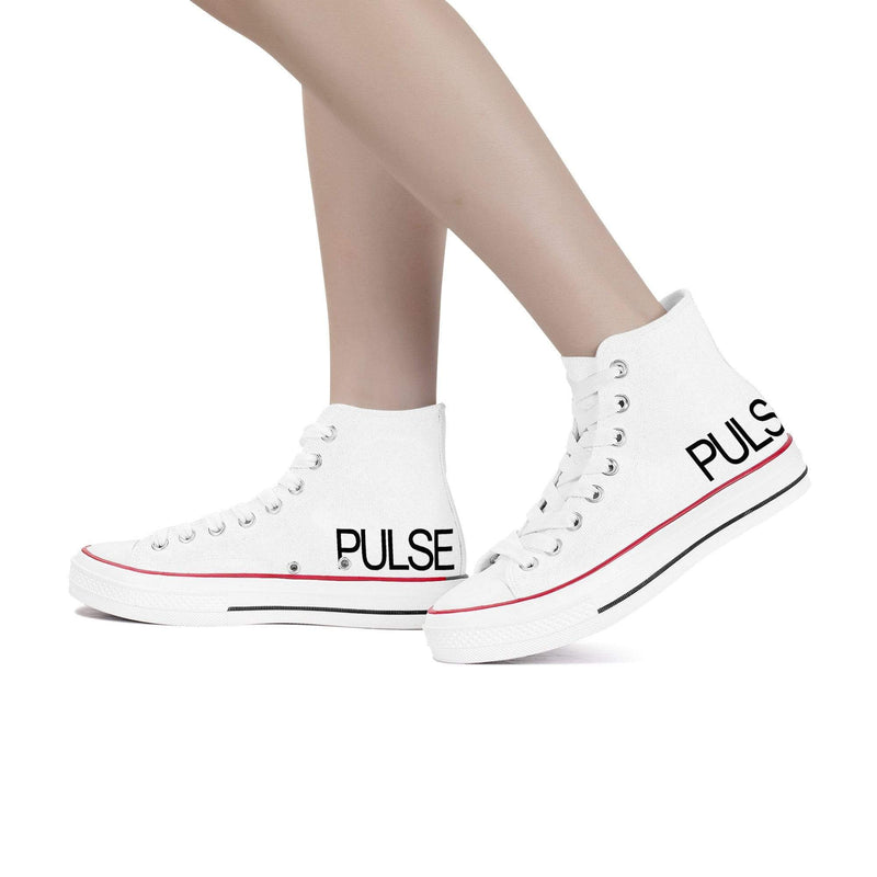 Pulse High Top Canvas Shoes - White - Premium Canvas Shoes - Just $95.98! Shop now at Pulse Designer Fashion