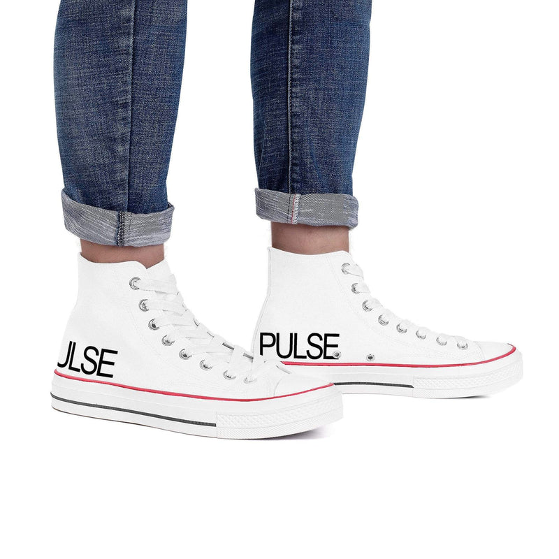 Pulse High Top Canvas Shoes - White - Premium Canvas Shoes - Just $95.98! Shop now at Pulse Designer Fashion