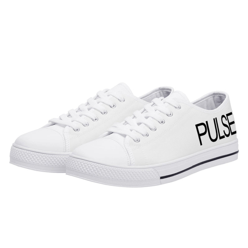 Pulse Rubber Outsoles Low-Top Canvas Shoes - White - Premium canvas shoes - Just $93.99! Shop now at Pulse Designer Fashion