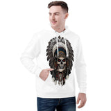 Indian Skull Hoodie - Premium hooldie - Just $77.47! Shop now at Pulse Designer Fashion