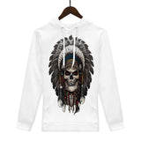 Indian Skull Hoodie - Premium hooldie - Just $77.47! Shop now at Pulse Designer Fashion