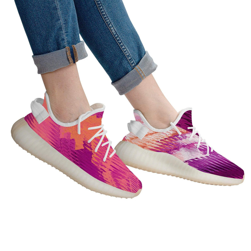 Flower Breathable Mesh Knit Sneaker - White - Premium sneaker - Just $117.98! Shop now at Pulse Designer Fashion