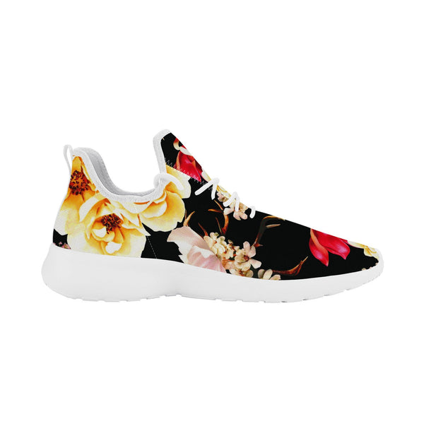 Flowers Lightweight Mesh Knit Sneaker - White - Premium sneaker - Just $93.98! Shop now at Pulse Designer Fashion