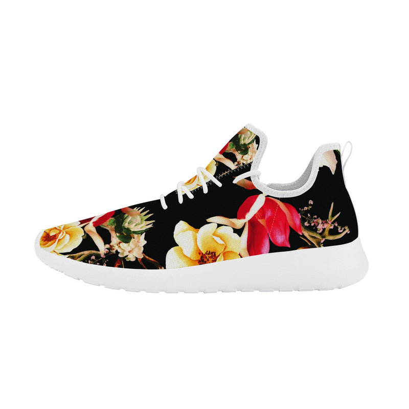 Flowers Lightweight Mesh Knit Sneaker - White - Premium sneaker - Just $93.98! Shop now at Pulse Designer Fashion