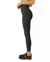 High Waisted Yoga Leggings - Slate Grey - Premium Pants - Just $67.75! Shop now at Pulse Designer Fashion