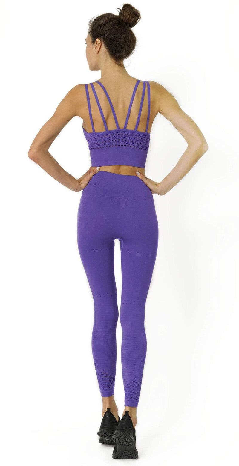 Mesh Seamless Set - Purple - Premium Pants - Just $68.50! Shop now at Pulse Designer Fashion