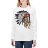 Indian Woman Sweater | White - Premium sweater - Just $77.98! Shop now at Pulse Designer Fashion