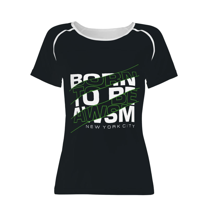 Born To Be Awsm New York City Shirt | Black - Premium t-shirt - Just $60.98! Shop now at Pulse Designer Fashion