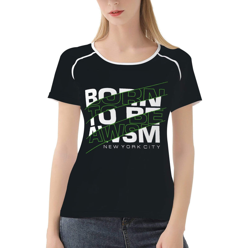 Born To Be Awsm New York City Shirt | Black - Premium t-shirt - Just $60.98! Shop now at Pulse Designer Fashion